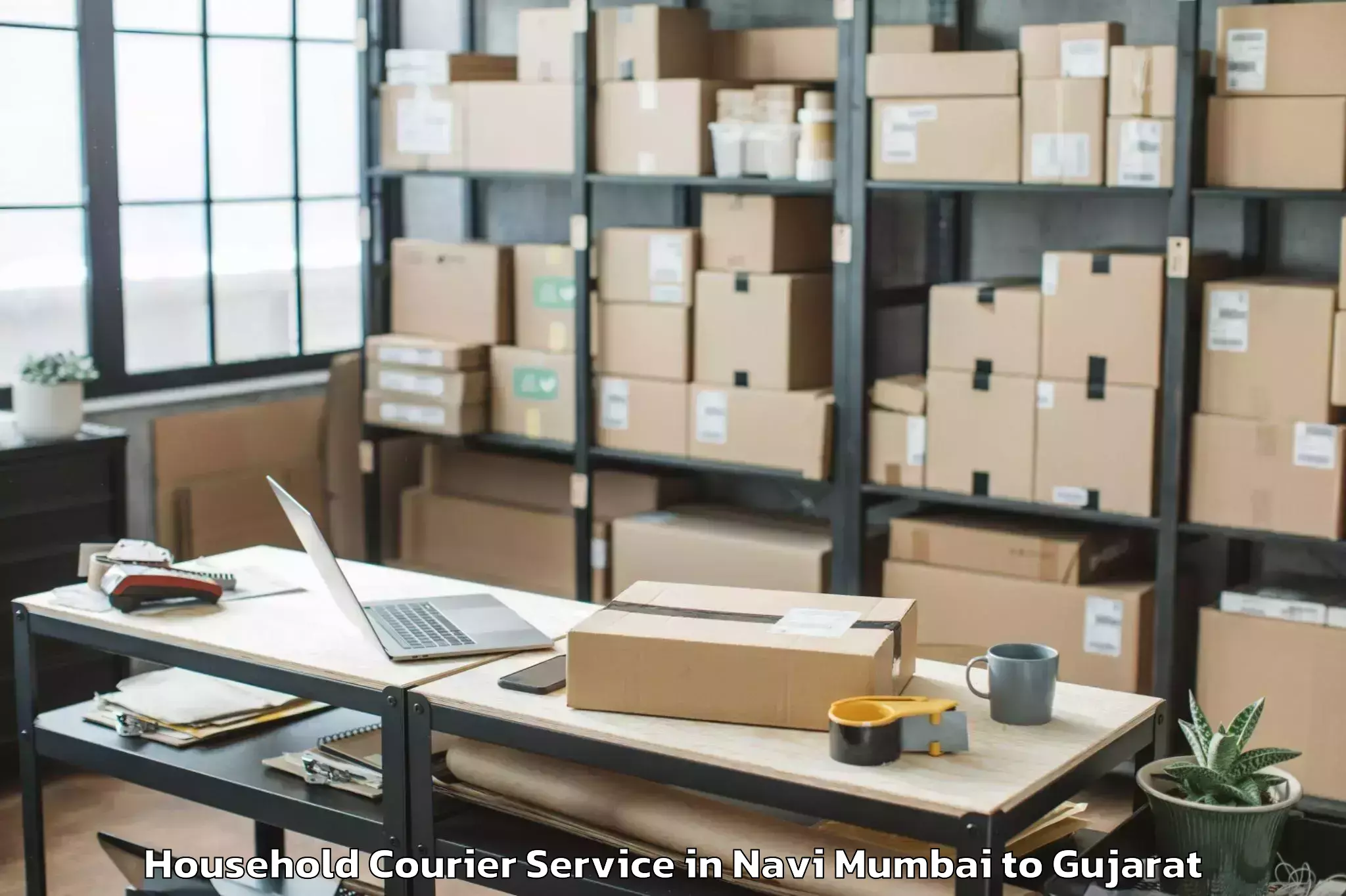 Leading Navi Mumbai to Porbandar Household Courier Provider